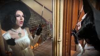 Леди Димитреску сосет и трахает. Косплей из Resident Evil Village